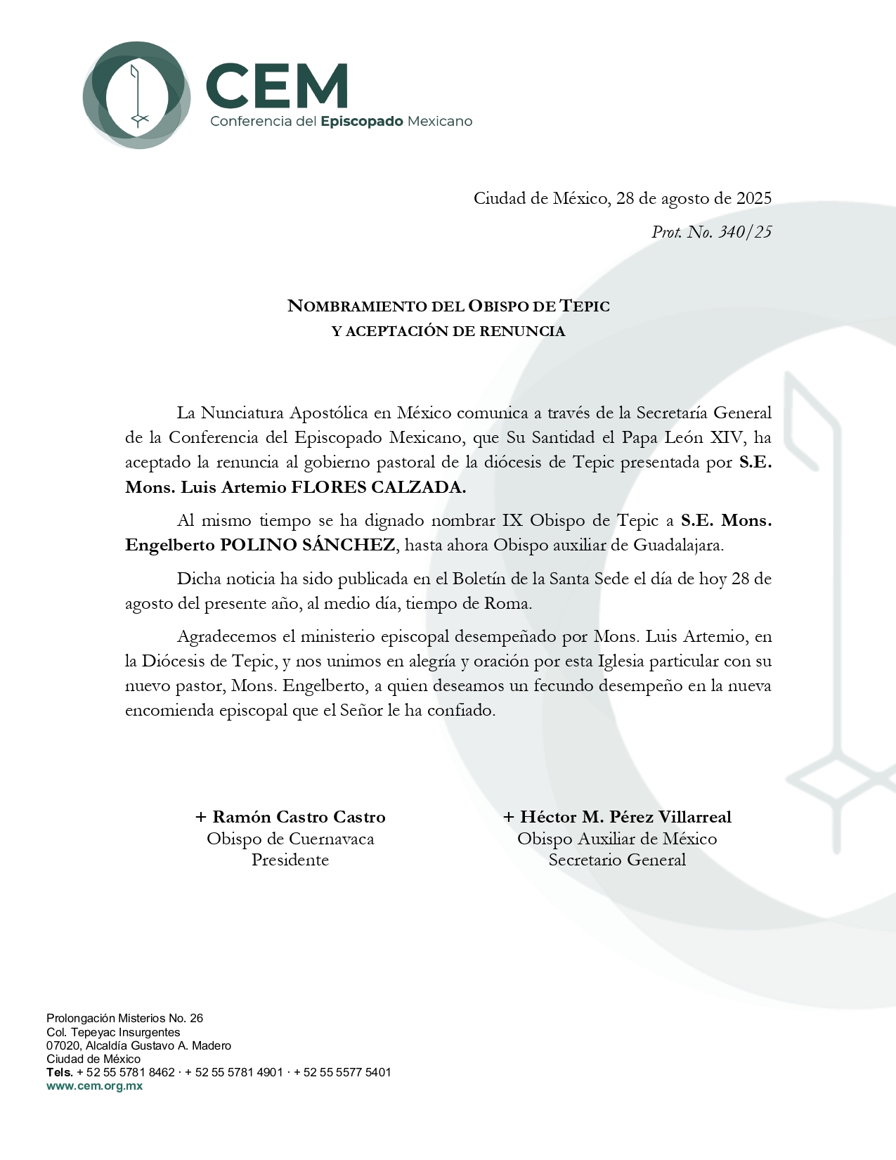 Nombramiento Obispo de Tepic page 0001