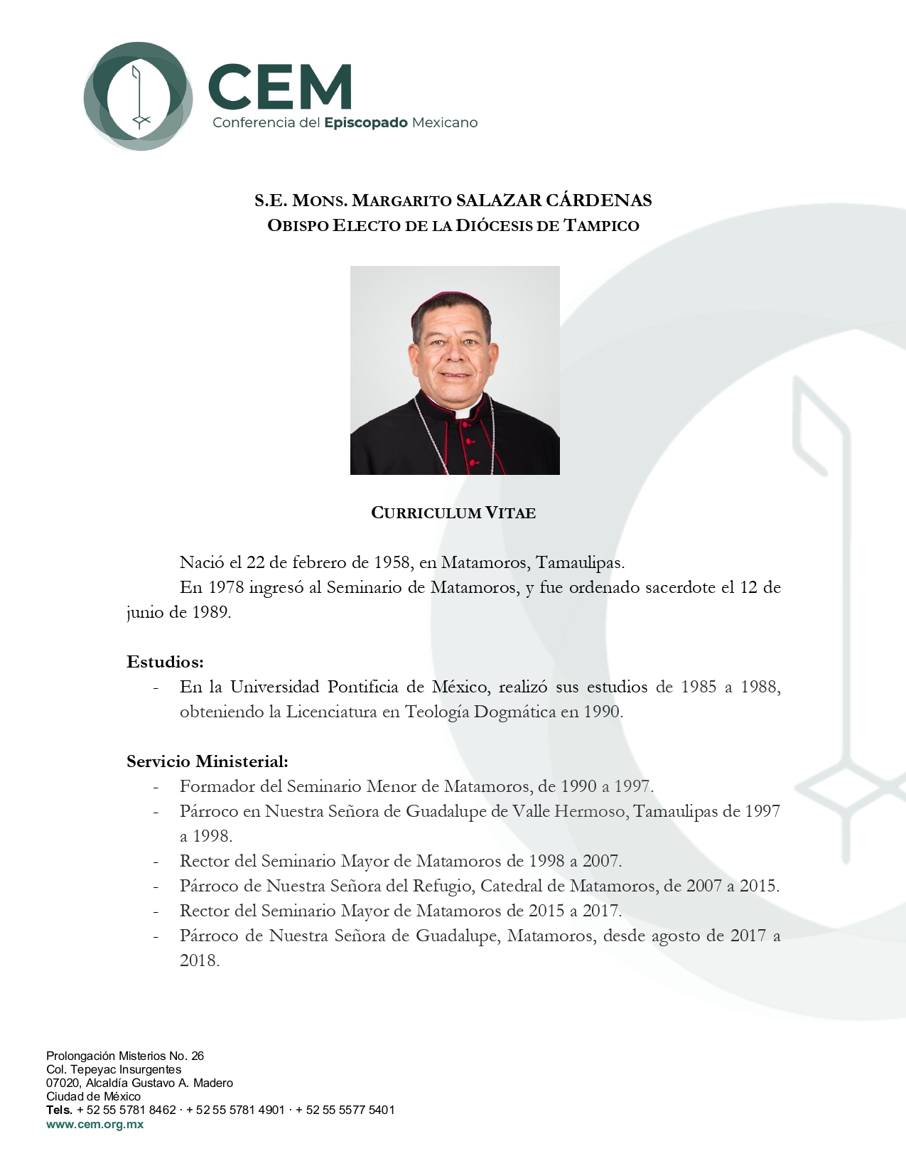 Nombramiento Diócesis de Tampico page 0002