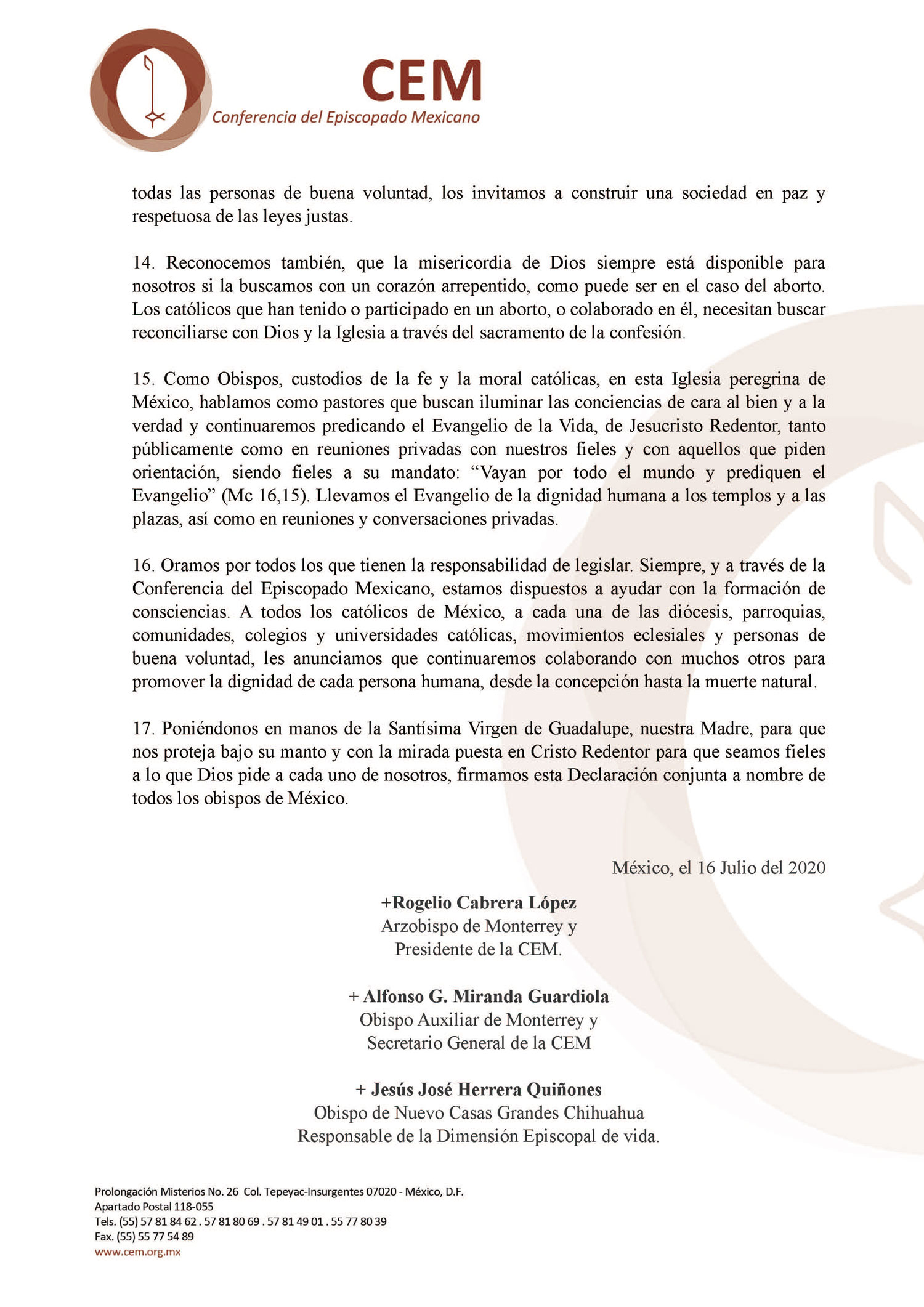 200716 CEM Declaracion de Obispos Página 8